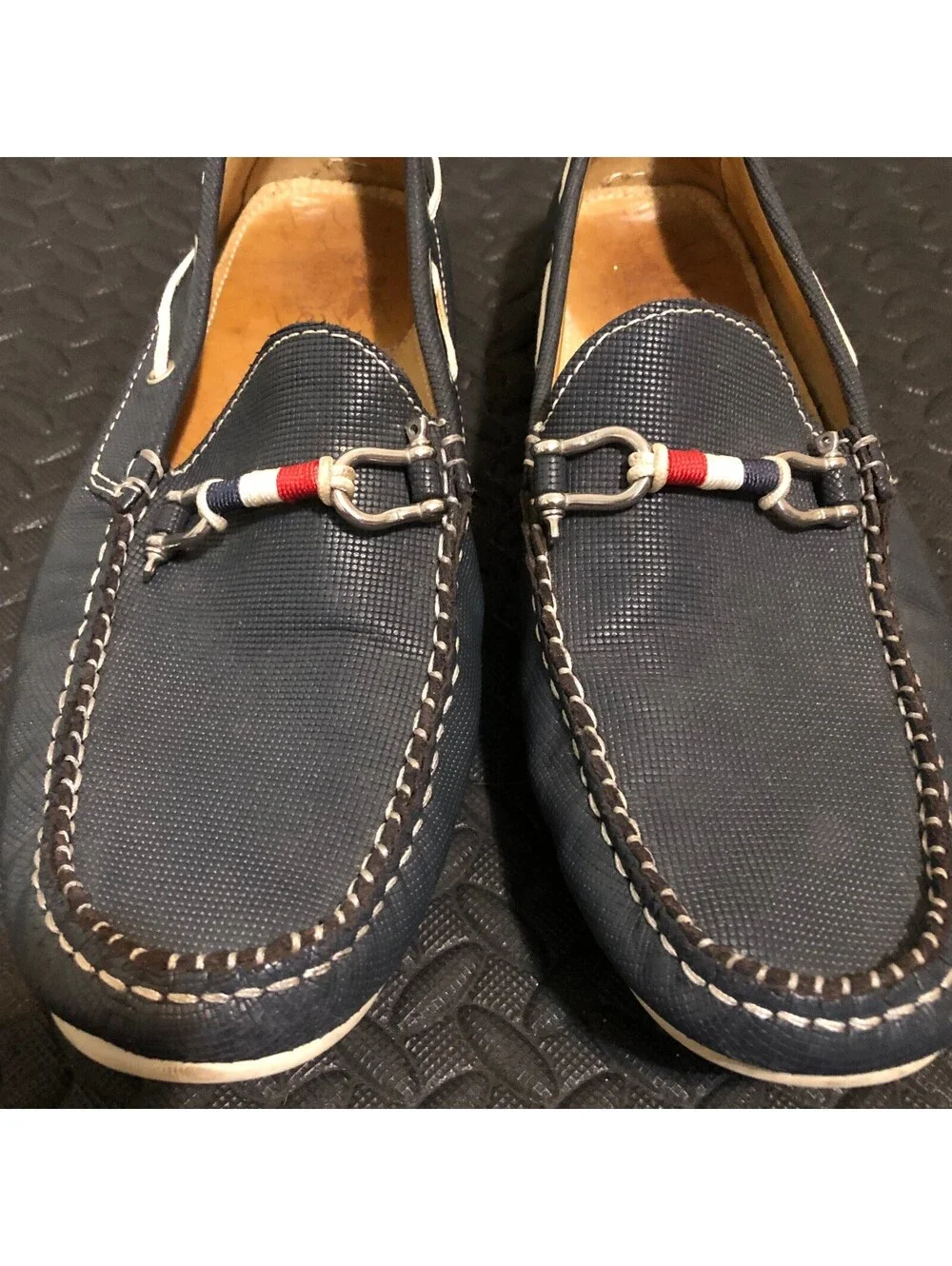 Riomar Men's Navy The Waterman  Boat Shoes Size 10.5 / 43.5